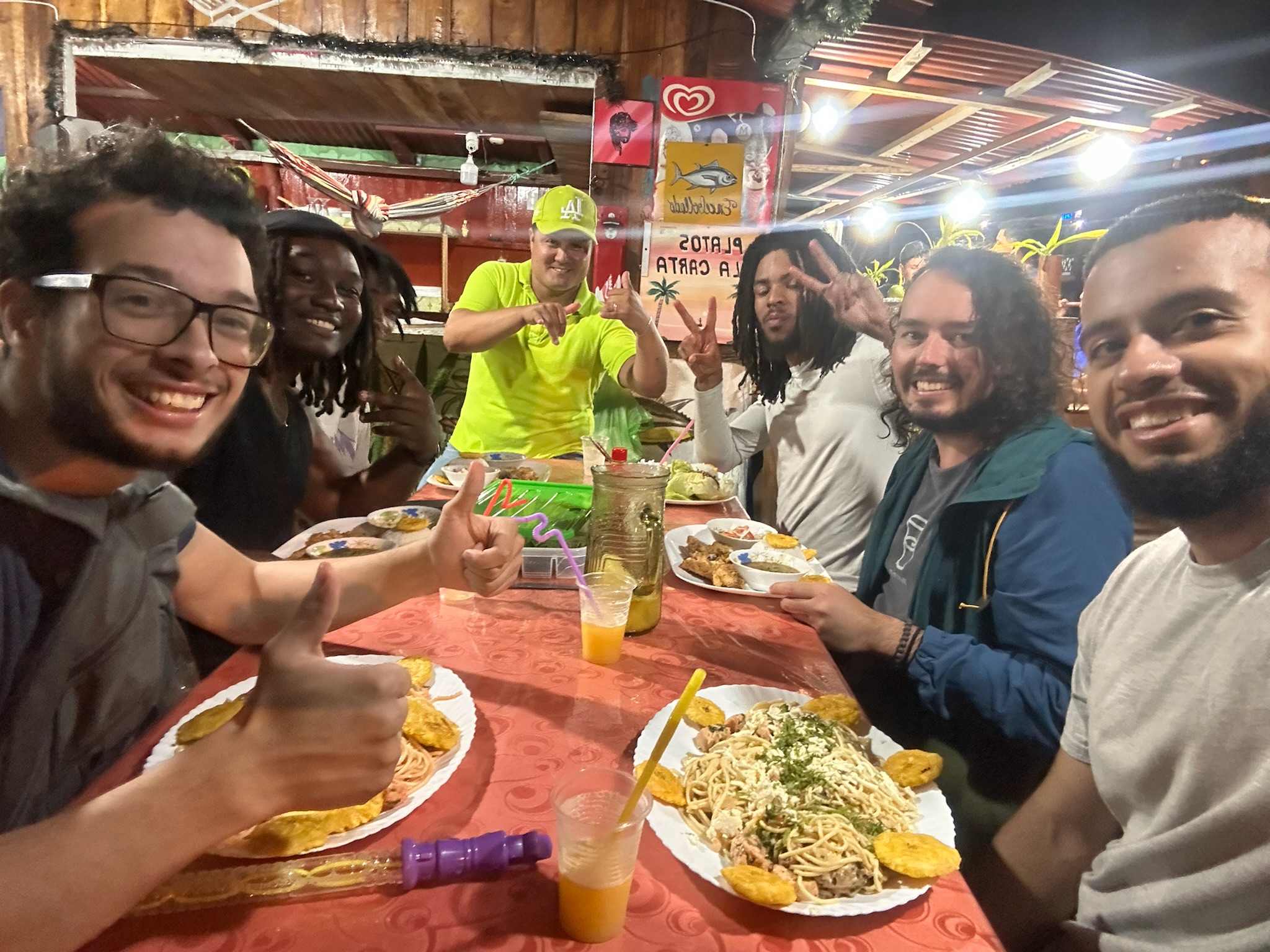 Peace by Piece participants sharing a meal together